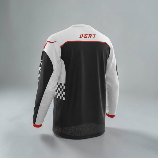 WHITE VELOCITY Moto Jersey