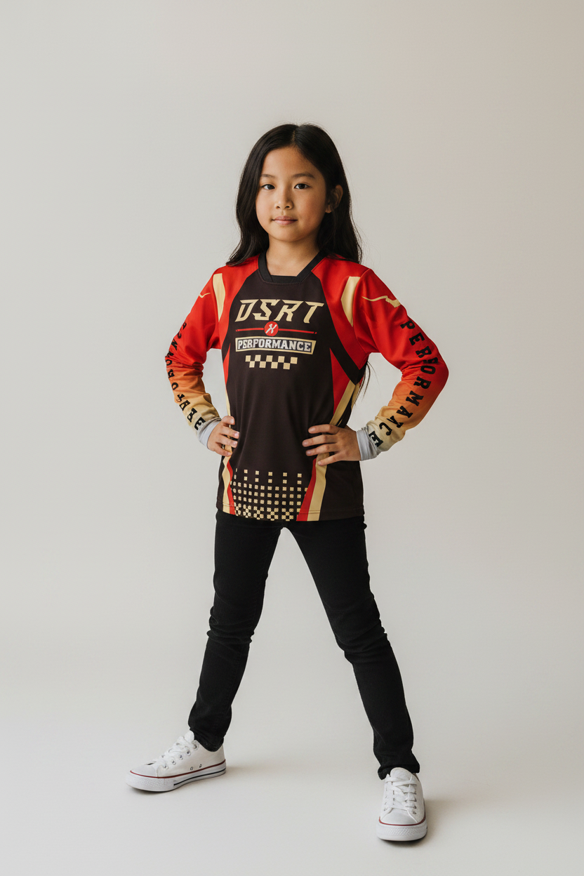 X-Treme Fiery Red Moto Jersey Youth
