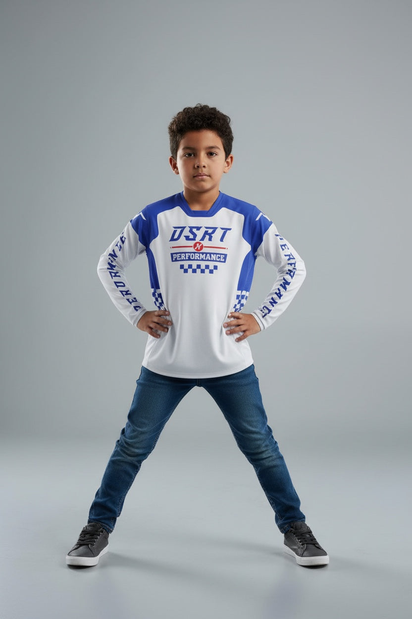 BLUE X VELOCITY Moto Jersey Youth