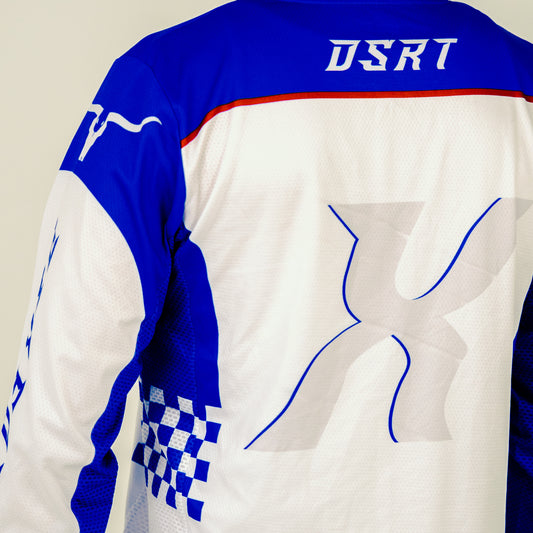 BLUE VELOCITY Moto Jersey