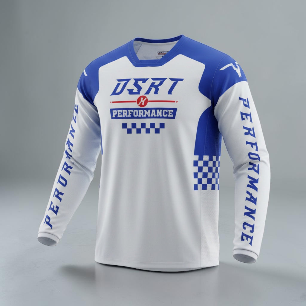 BLUE VELOCITY Moto Jersey