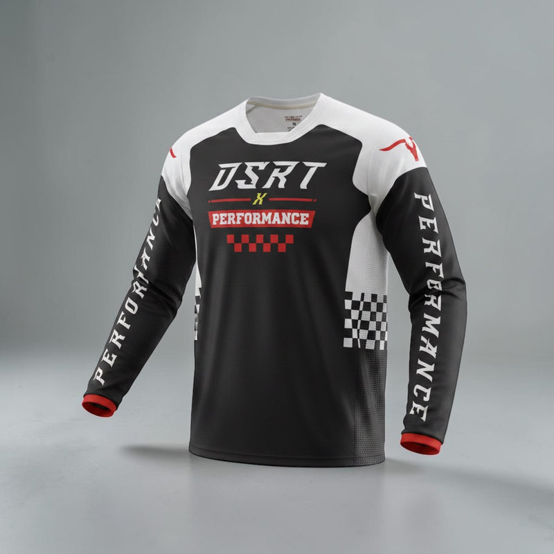 WHITE VELOCITY Moto Jersey