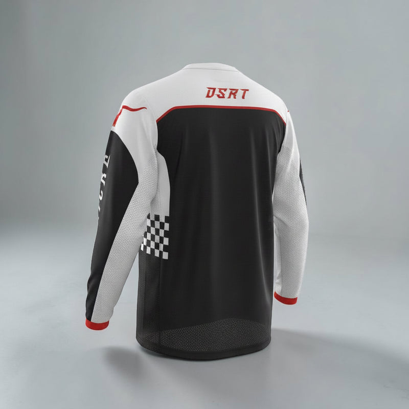 WHITE VELOCITY Moto Jersey